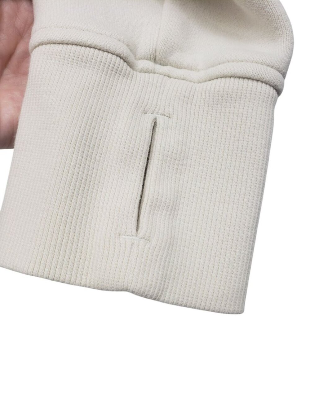 Lululemon Scuba Full-Zip Cropped Hoodie Bone Cream Minimal Neutral - Picture 7 of 16